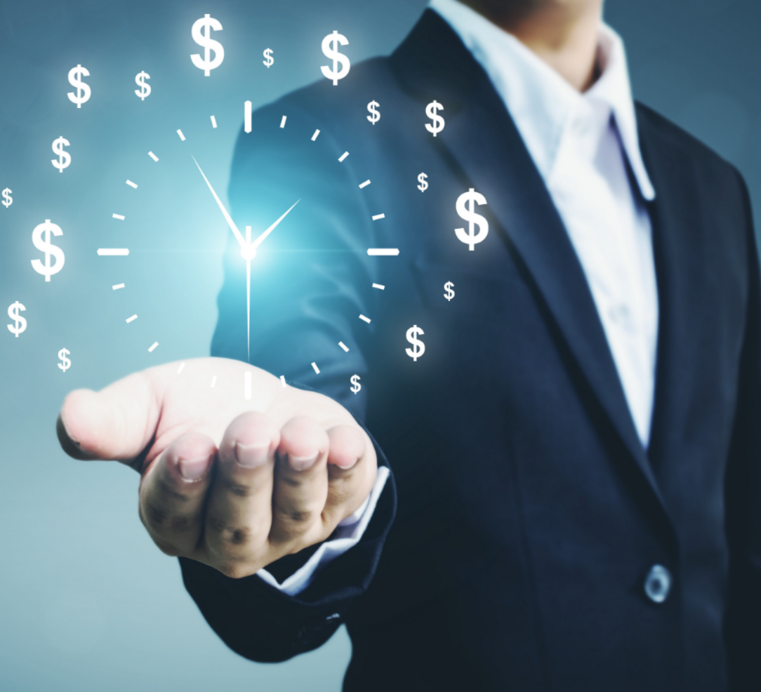 Monsieur en costard qui tend la main